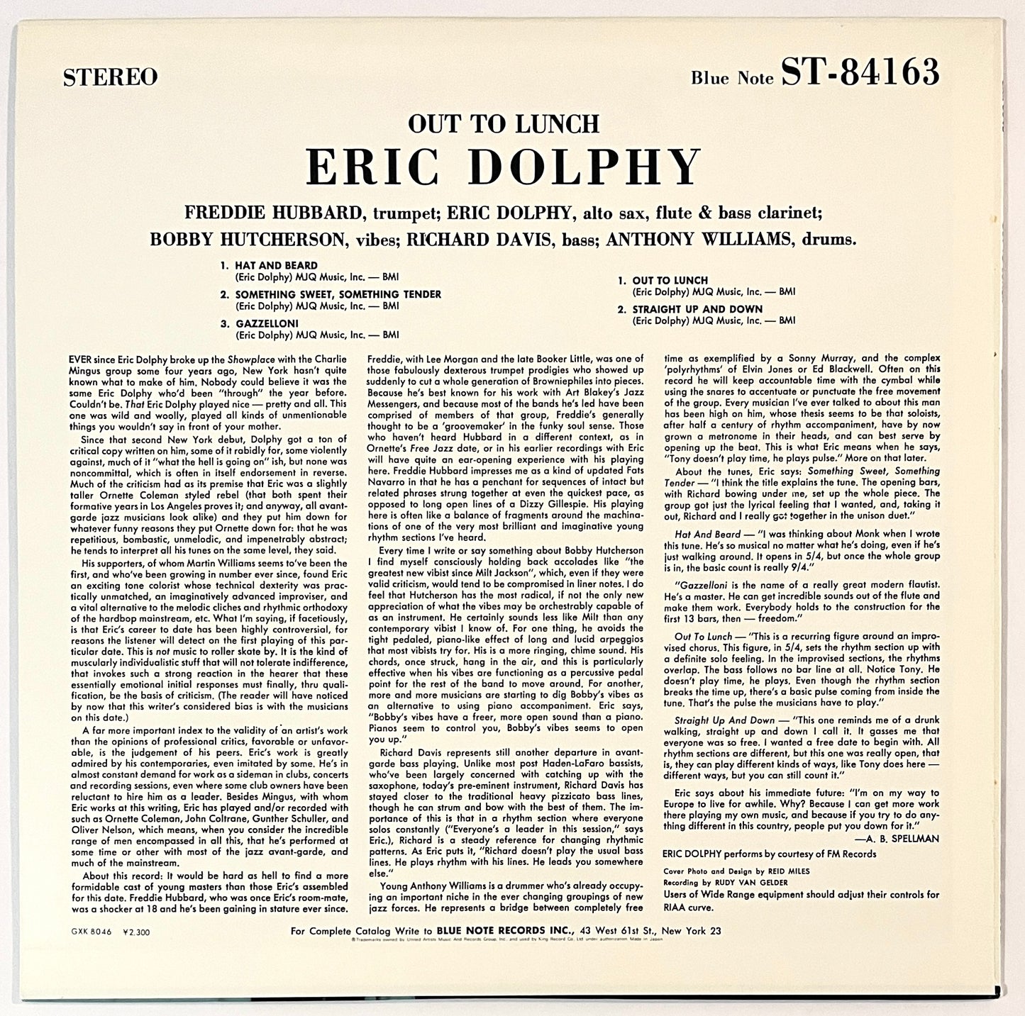 Eric Dolphy - Out To Lunch!