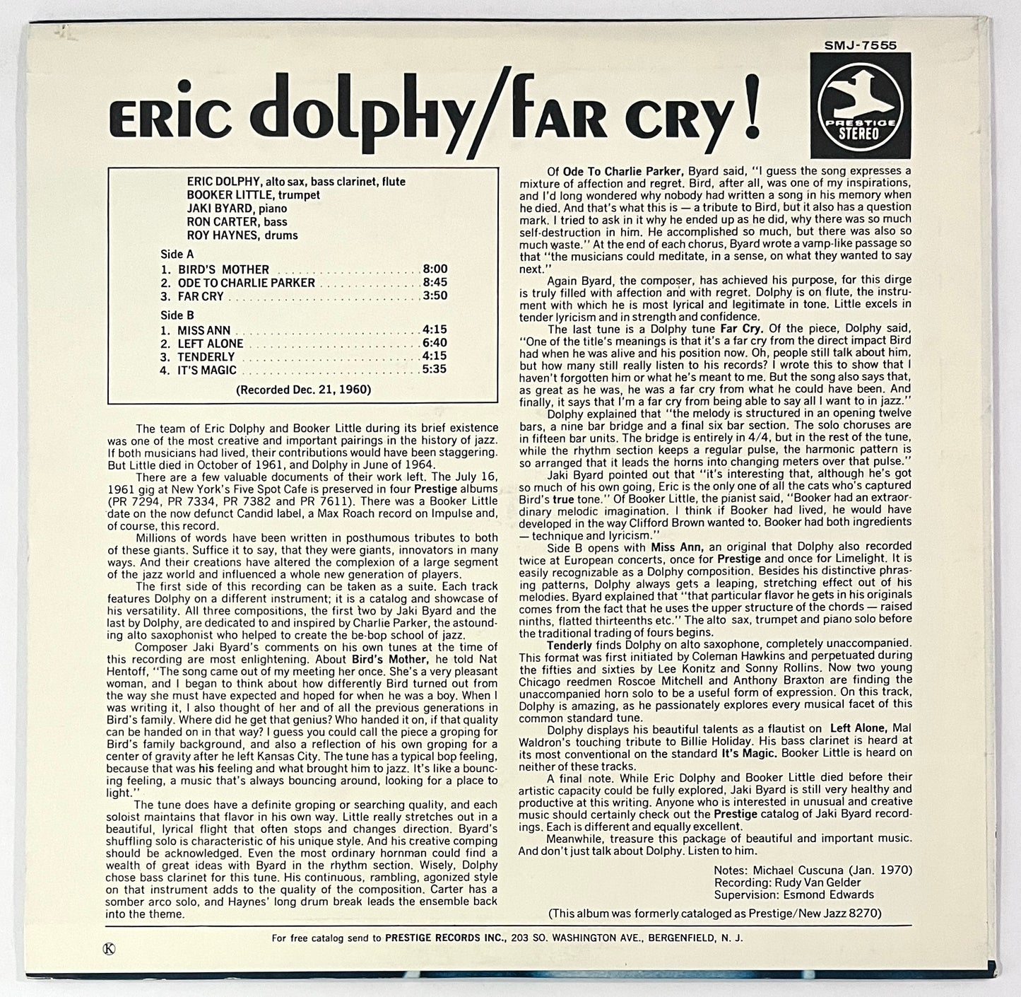 Eric Dolphy - Far Cry!
